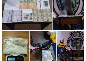 Polisur detiene motorizado por microtráfico de drogas
