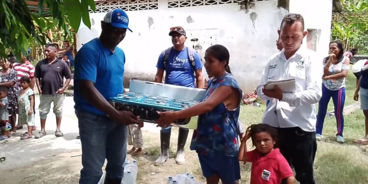 Alcaldía de Sucre atiende a 77 familias afectadas por el desbordamiento del río Tintinillo