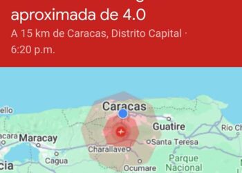 reportan sismo en la tarde de hoy 5 en Caracas