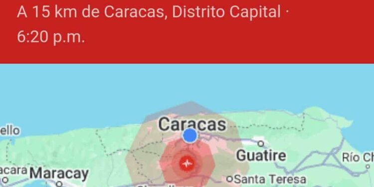 reportan sismo en la tarde de hoy 5 en Caracas