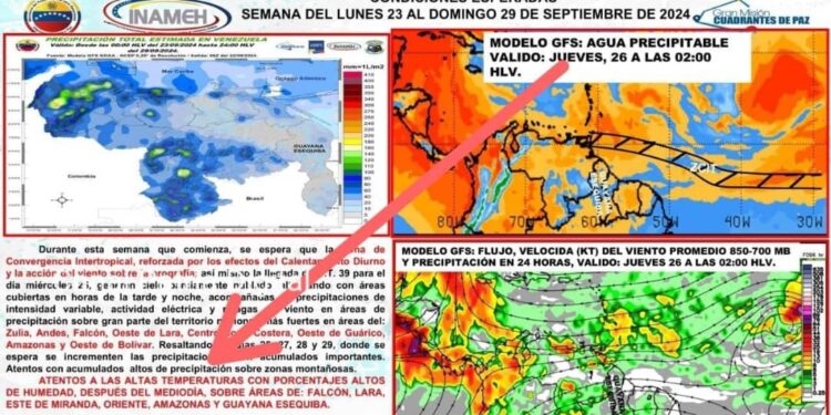INAMEH advierte altas temperaturas en varias zonas del país….