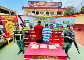 GNB efectuó la aprehensión de 2 distribuidores de droga en Maracaibo