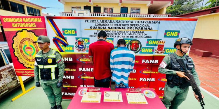 GNB efectuó la aprehensión de 2 distribuidores de droga en Maracaibo