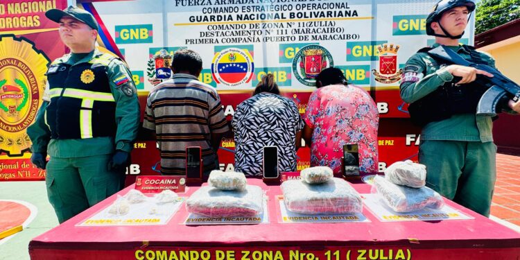 Tras intensos Operativos en Maracaibo La GNB capturó en flagrancia a 6 personas dedicados a la distribución de drogas