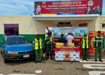 23 envoltorios de Marihuana fueron incautados por la GNB en el Puente Sobre el Lago: la Droga estaba oculta en paquetes de harina de maíz y en un cajón de música