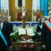 Manuel Rosales despide al Padre Vílchez en el Templo del Santísimo Cristo junto al pueblo san franciscano