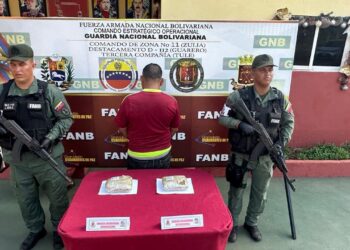 La GNB detiene a sexagenario con 2 panelas de Marihuana ocultas en un morral
