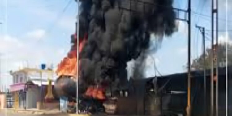 Angustia en Camaguán Incendio de Camión Cisterna Moviliza a Bomberos y Causa Alerta