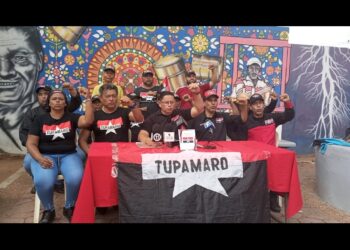 Los tupamaro zulia realizan una rueda de prensa para apoyar a Luis caldera