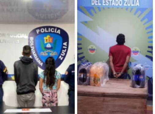Tres sujetos fueron arrestados por el Cpbez en Machiques y Maracaibo por robo y hurto