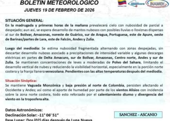 Inameh pronostica lluvias dispersas y altas temperaturas para este Jueves