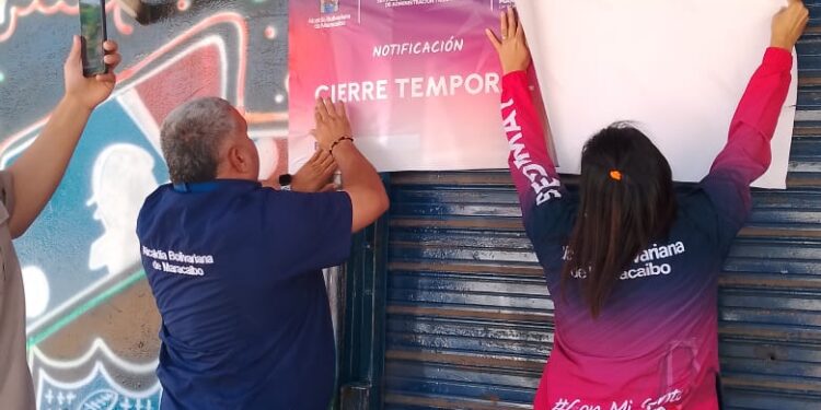 Reiteradas denuncias Alcaldía de Maracaibo procede al cierre temporal del expendio de licores “Pa’ Que el Papa”