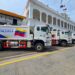 Luis Caldera entrega ocho unidades compactadoras conel Plan de Recolección de Desechos y una ambulancia con el Plan Cayapa