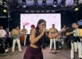 Jean Carlos Centeno, Felipe Peláez, Jorge Celedon y Ámbar García en Concierto de Vallenato